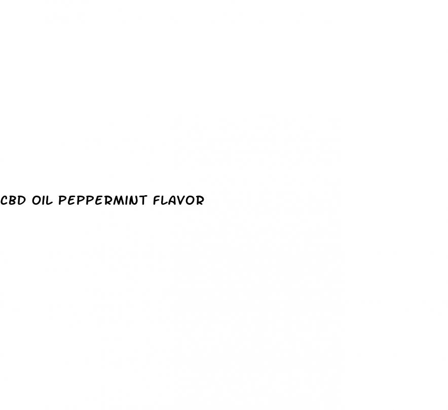 cbd oil peppermint flavor