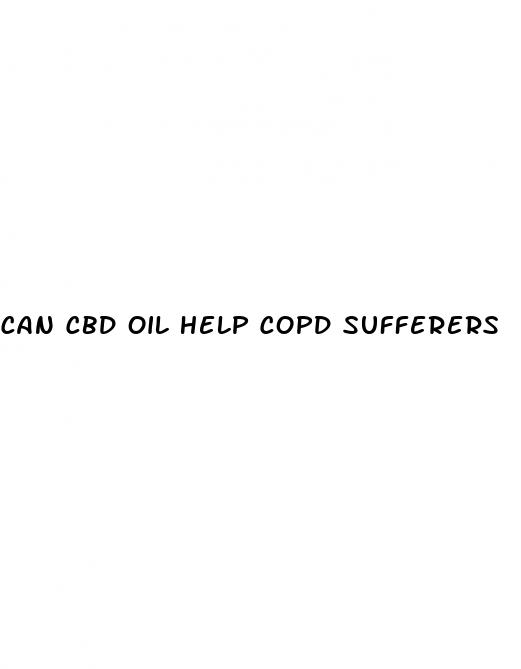 can cbd oil help copd sufferers