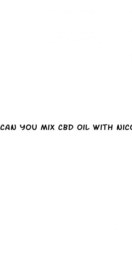 can you mix cbd oil with nicotine vape juice