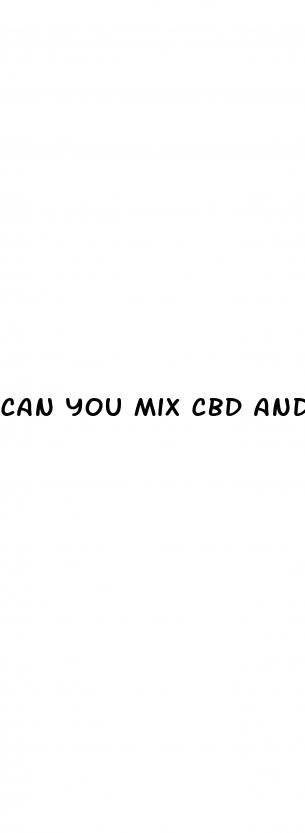 can you mix cbd and thc oil together