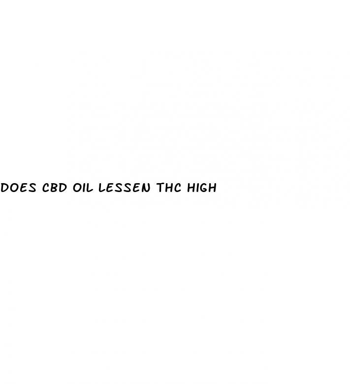 does cbd oil lessen thc high