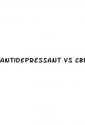 antidepressant vs cbd oil