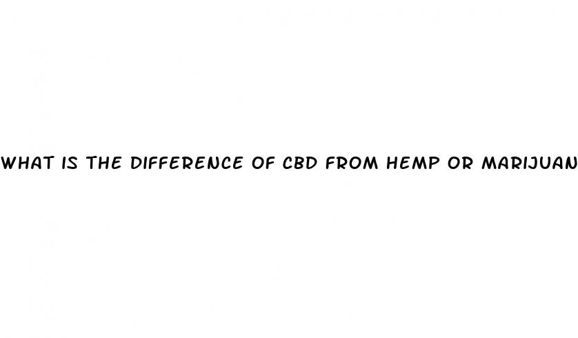 what is the difference of cbd from hemp or marijuana