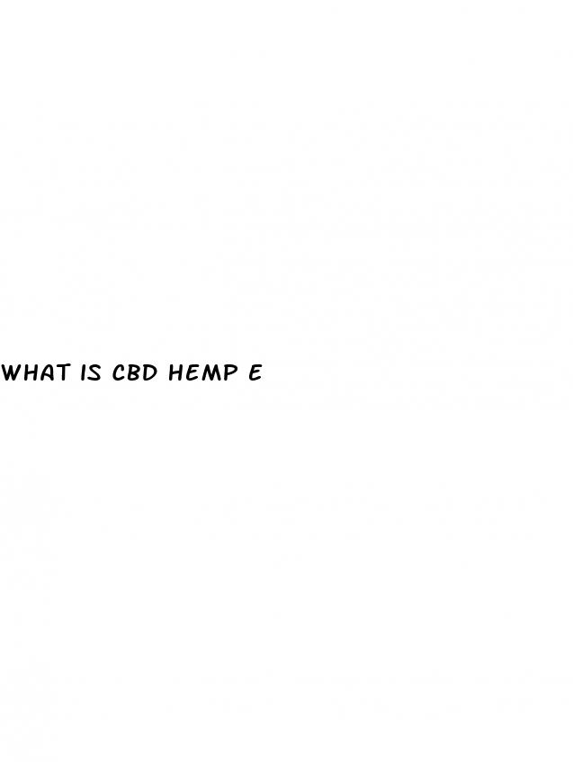 what is cbd hemp e