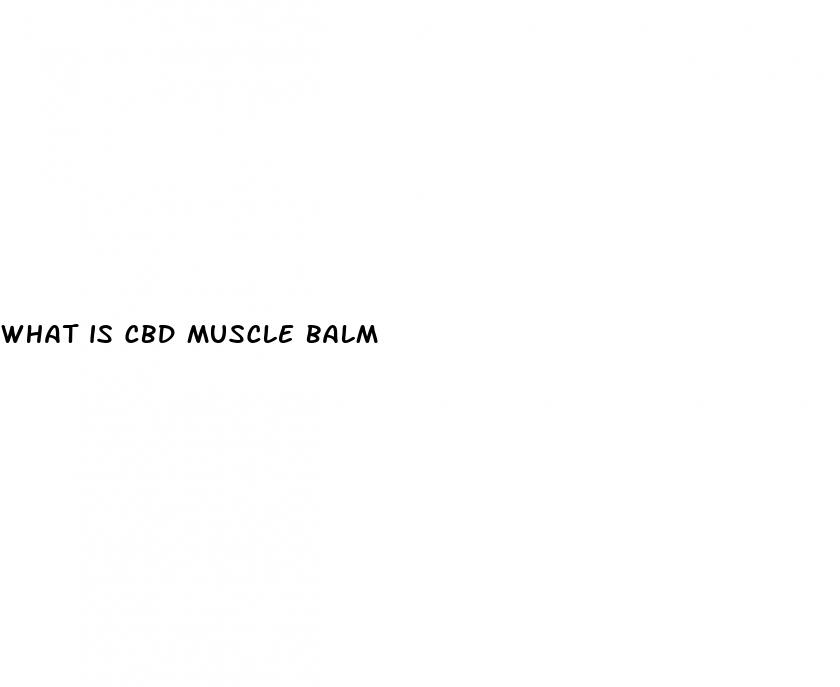 what is cbd muscle balm