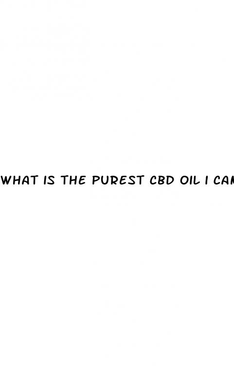 what is the purest cbd oil i can get