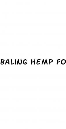 baling hemp for cbd oil