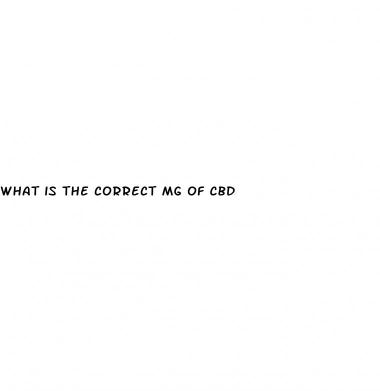 what is the correct mg of cbd