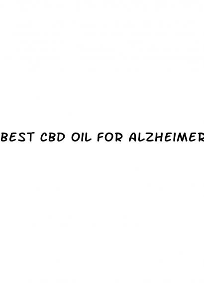 best cbd oil for alzheimer s disease