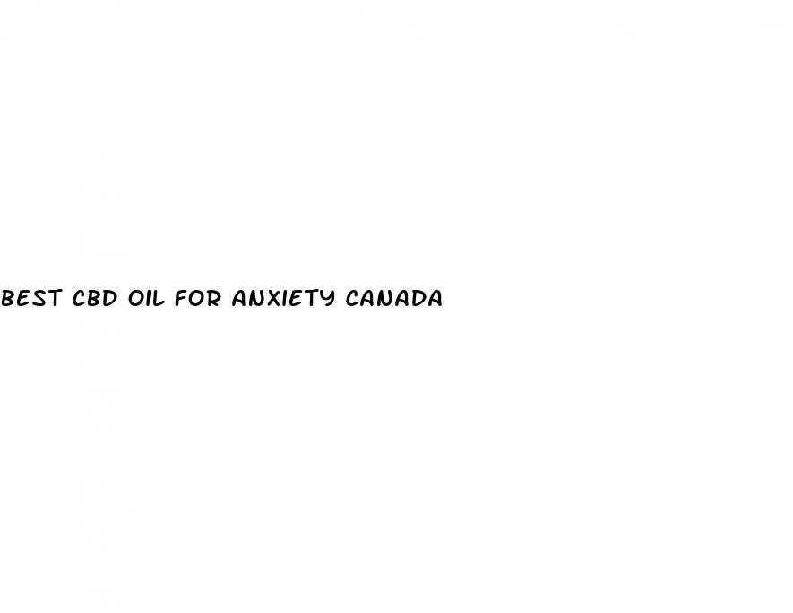 best cbd oil for anxiety canada