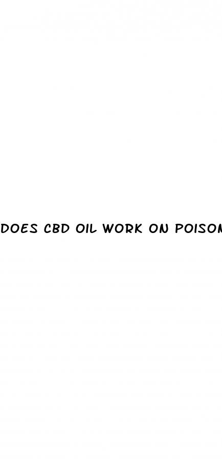 does cbd oil work on poison ivy
