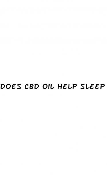 does cbd oil help sleep