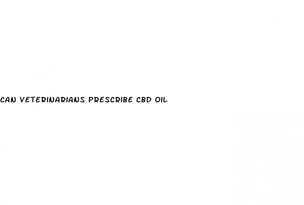 can veterinarians prescribe cbd oil
