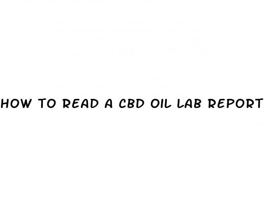 how to read a cbd oil lab report