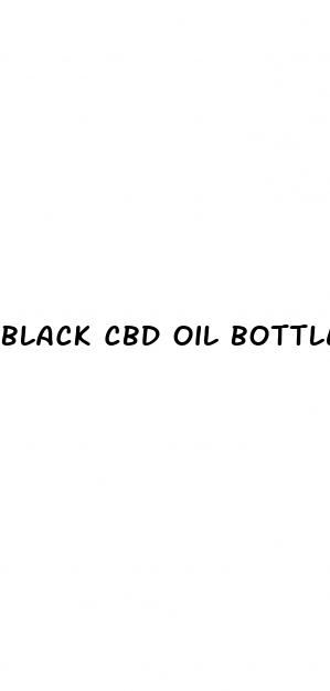 black cbd oil bottle