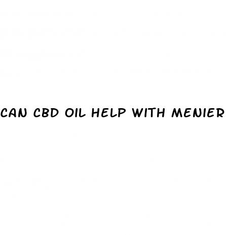 can cbd oil help with meniere s disease
