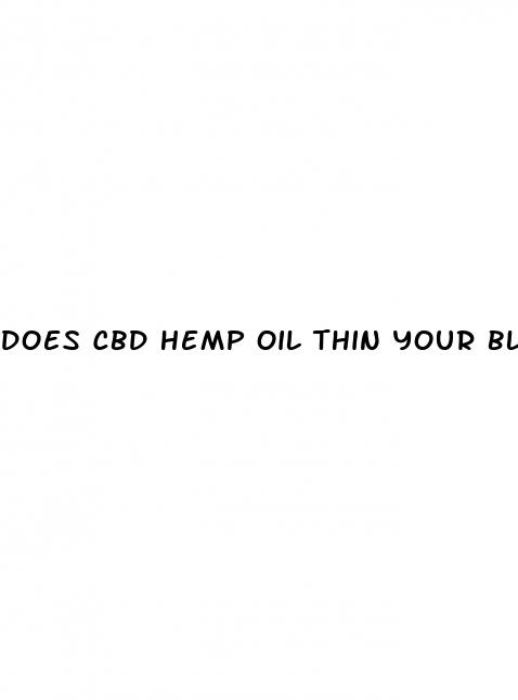 does cbd hemp oil thin your blood