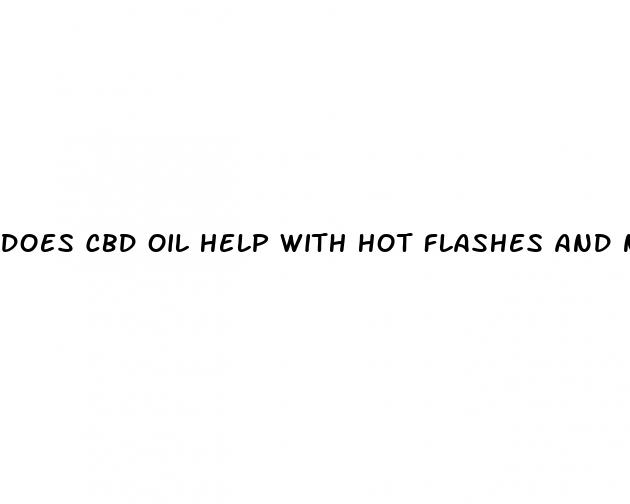 does cbd oil help with hot flashes and night sweats