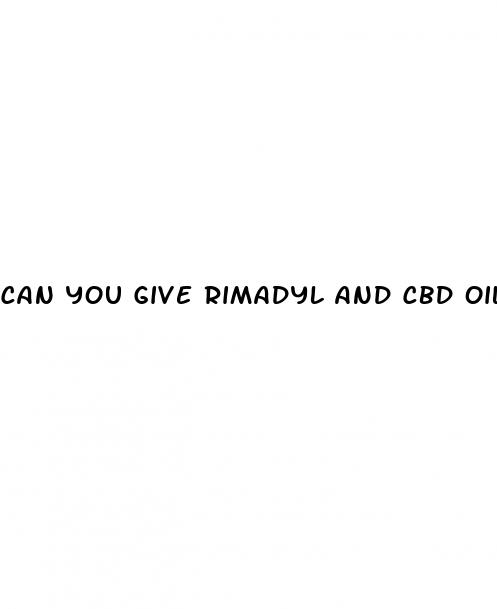 can you give rimadyl and cbd oil together