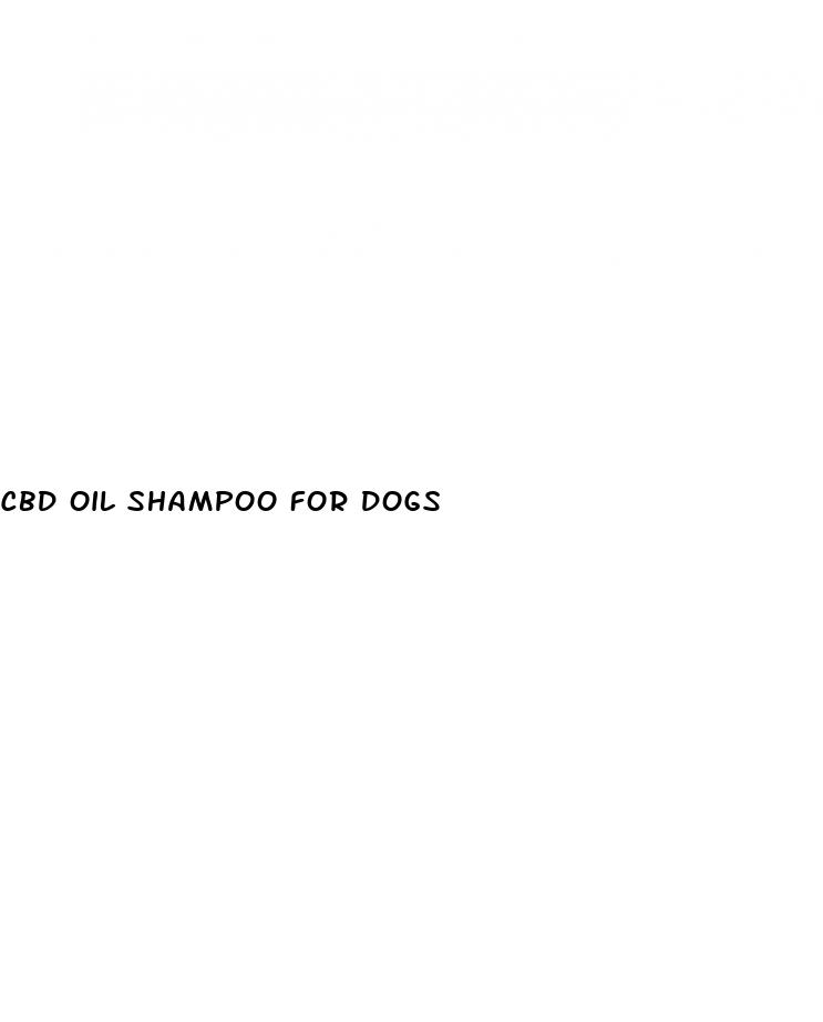 cbd oil shampoo for dogs