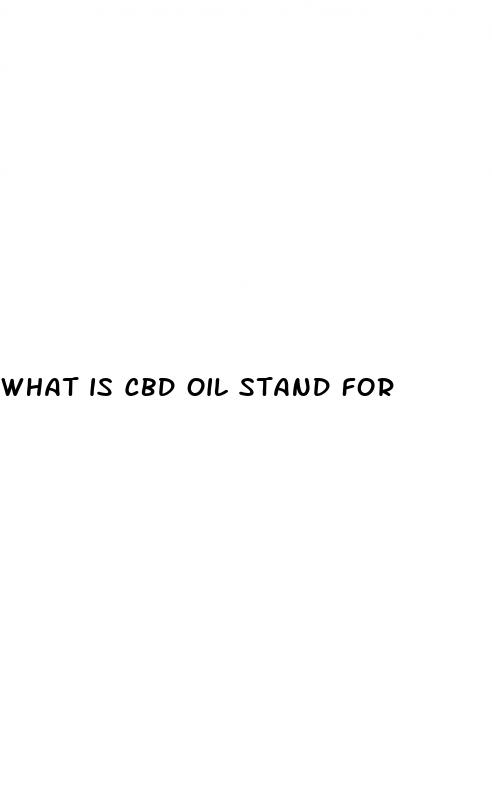 what is cbd oil stand for