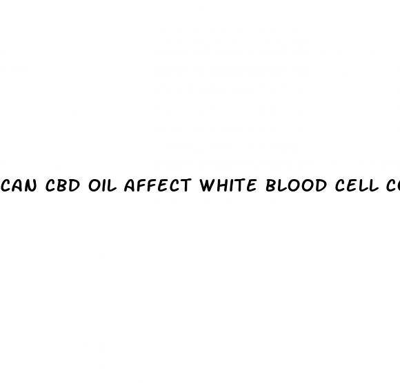can cbd oil affect white blood cell count