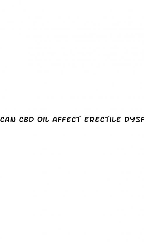 can cbd oil affect erectile dysfunction