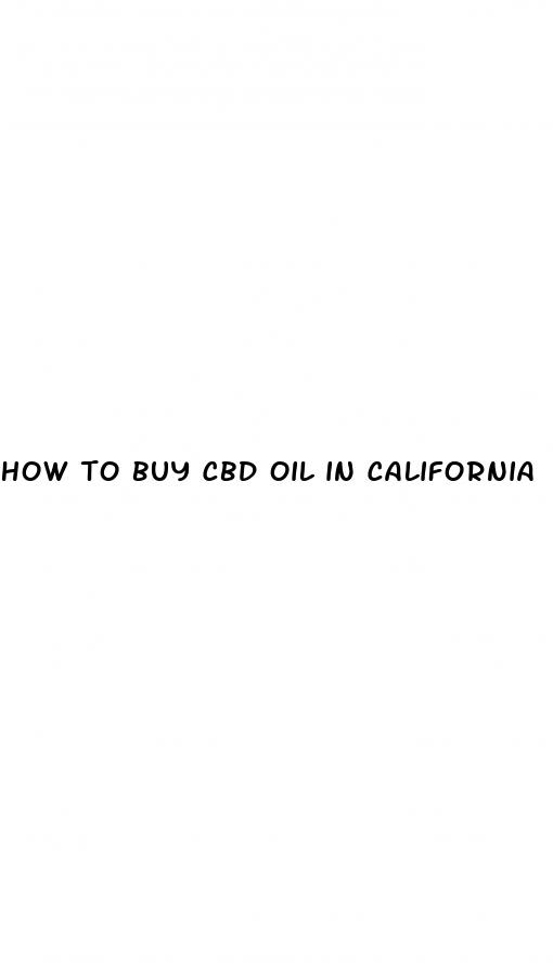 how to buy cbd oil in california