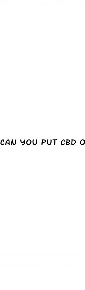 can you put cbd oil on your face