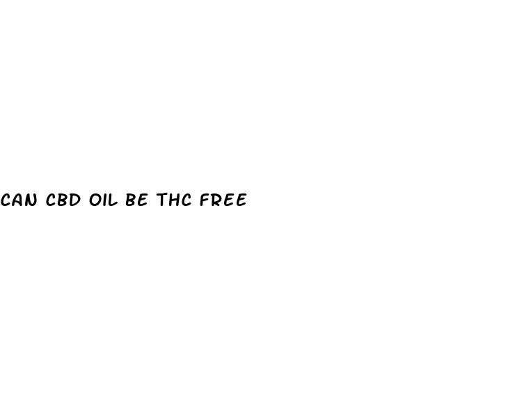 can cbd oil be thc free