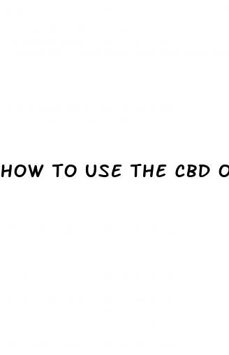 how to use the cbd oil