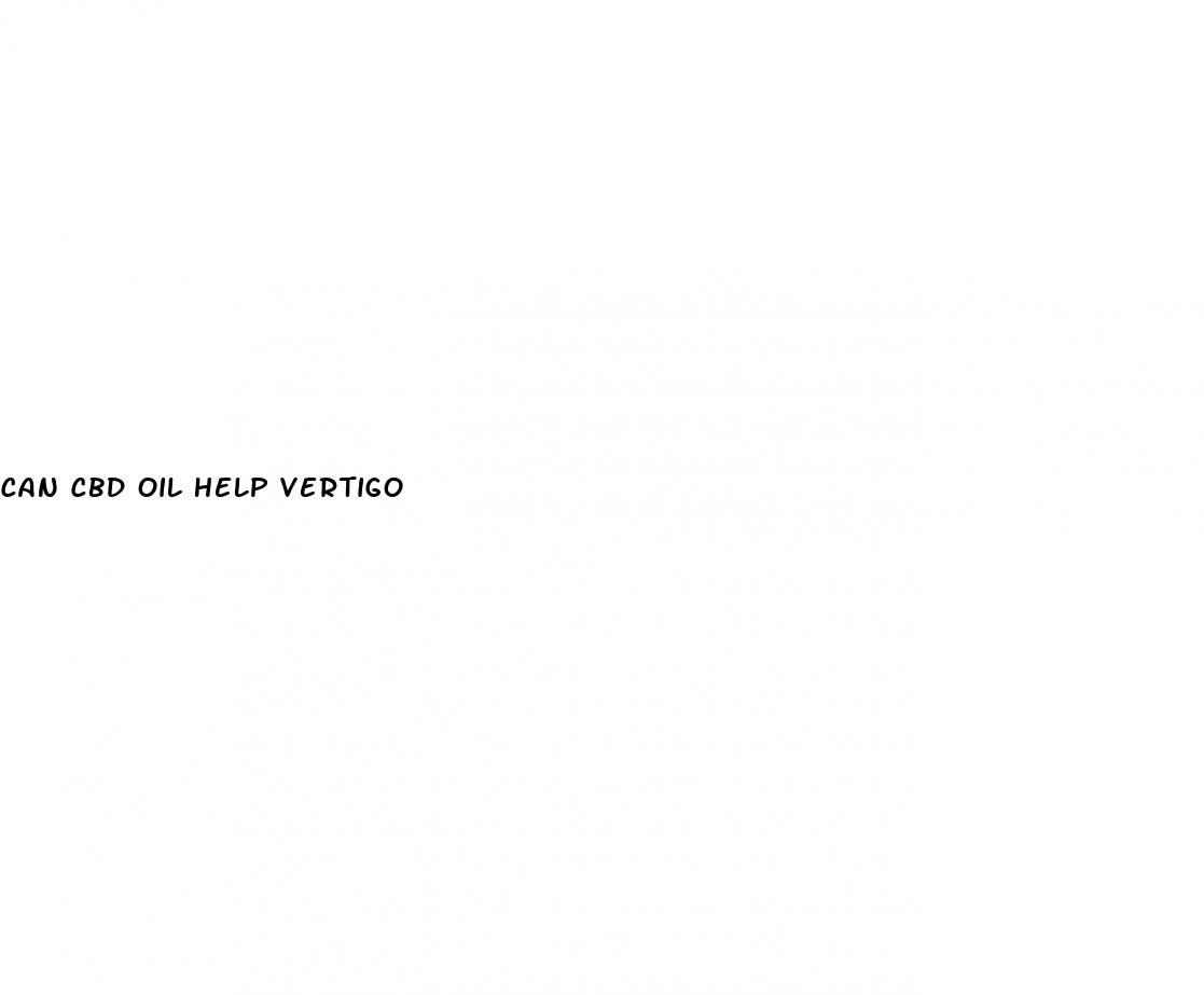 can cbd oil help vertigo