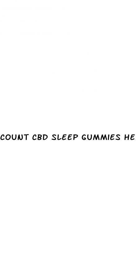 count cbd sleep gummies hemp bombs