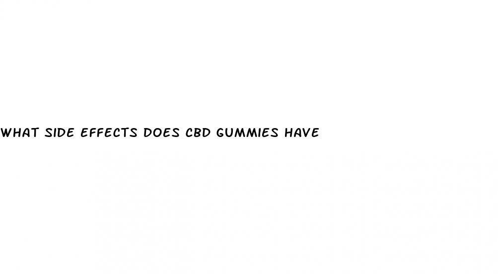 what side effects does cbd gummies have