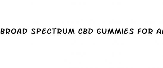 broad spectrum cbd gummies for anxiety