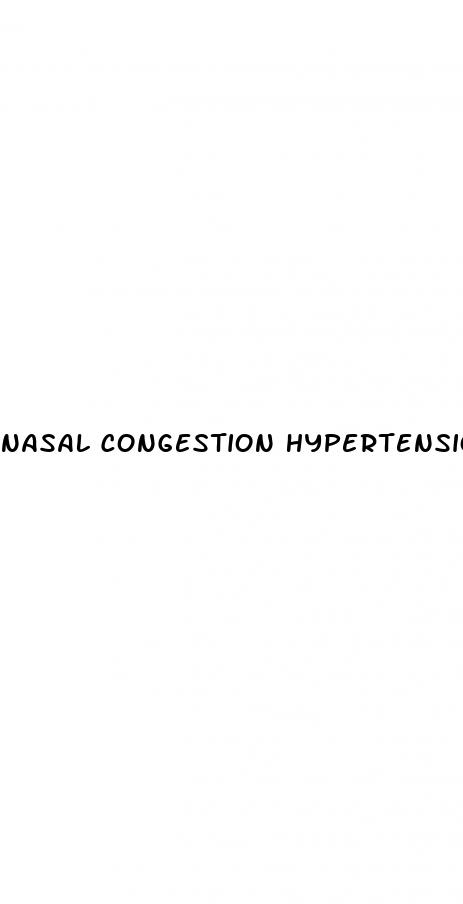 nasal congestion hypertension