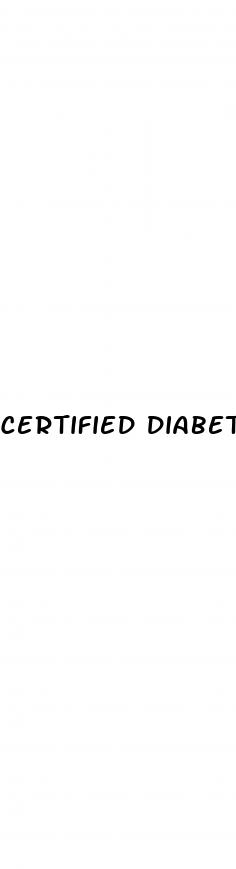 certified diabetes educator