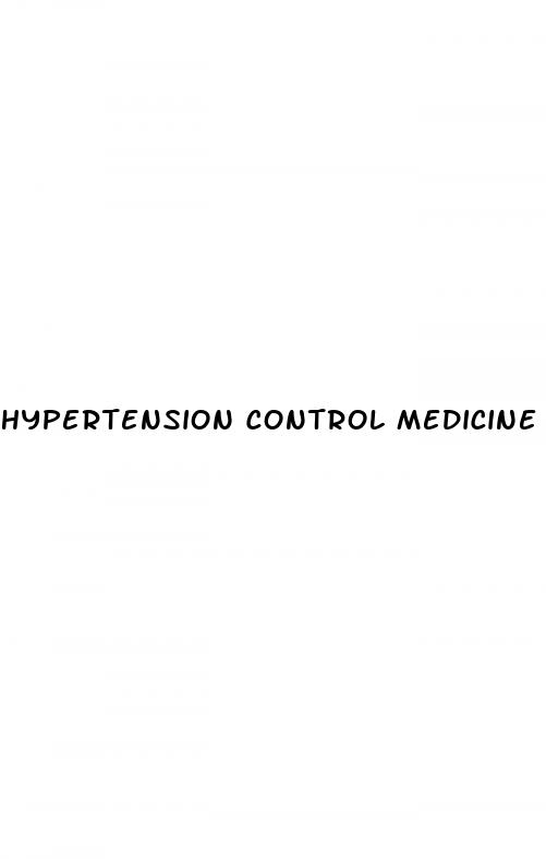 hypertension control medicine