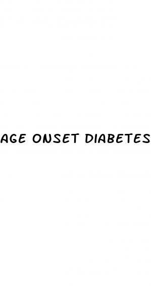 age onset diabetes