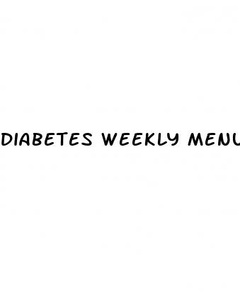 diabetes weekly menu