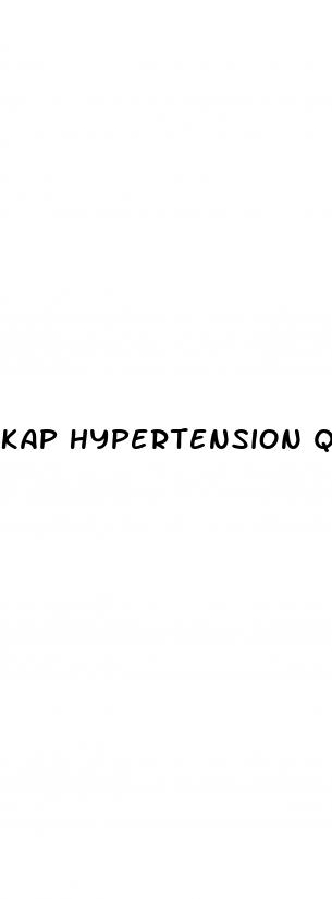 kap hypertension questionnaire