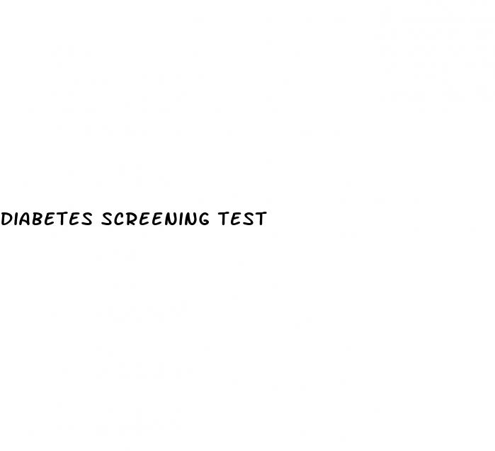 diabetes screening test