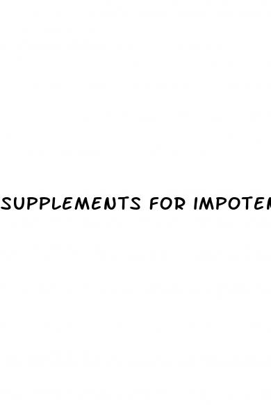 supplements for impotence