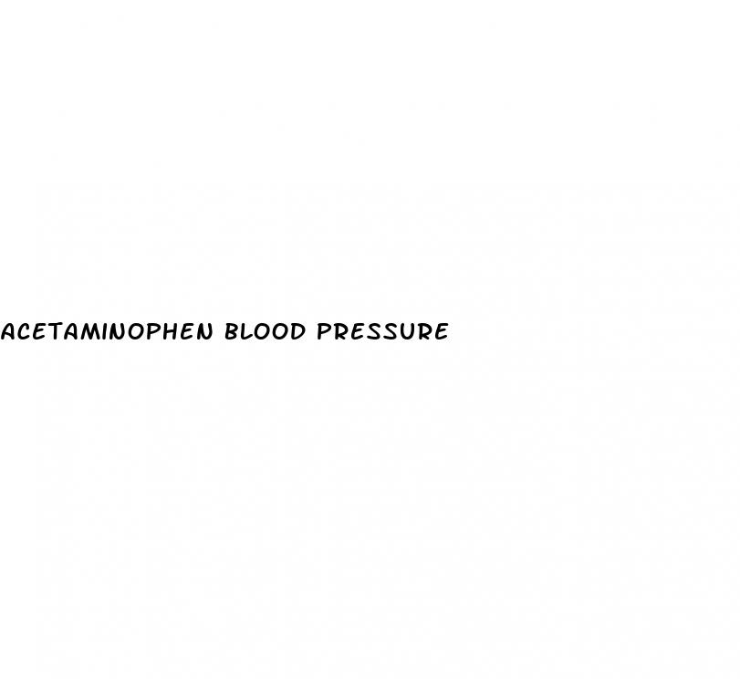 acetaminophen blood pressure