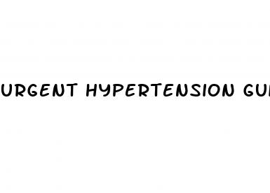 urgent hypertension guidelines