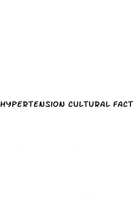 hypertension cultural factors