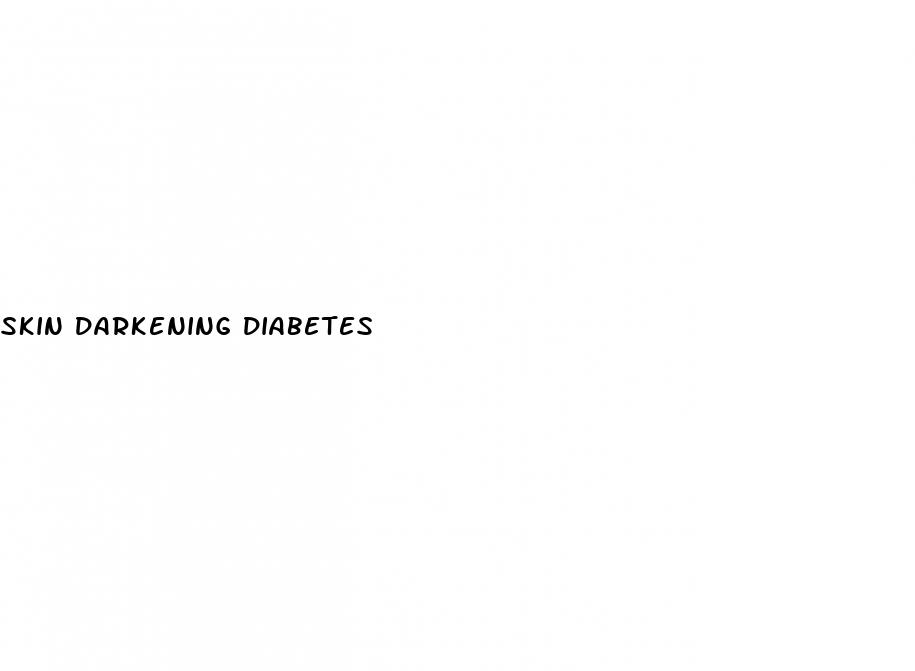 skin darkening diabetes