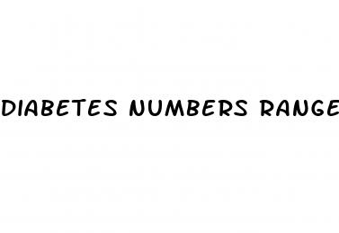 diabetes numbers range