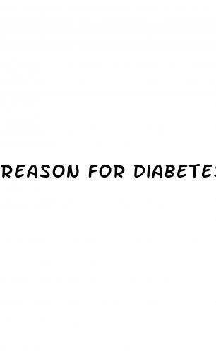 reason for diabetes