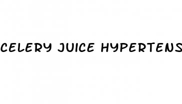 celery juice hypertension